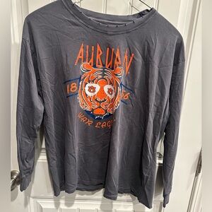 Auburn War Eagle Tiger Graphic Tee - Gray & Orange